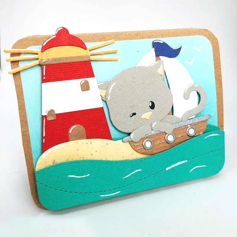 Маяк металла резки штампы для DIY Скрапбукинг фото украшение альбома тисненая