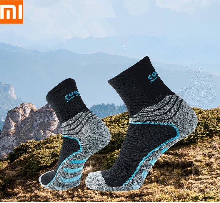 Xiaomi носки Coolmax быстросохнущие дышащие износостойкие Дезодорант антибактериальный баскетбольные спортивные носки для пешего туризма на открытом воздухе