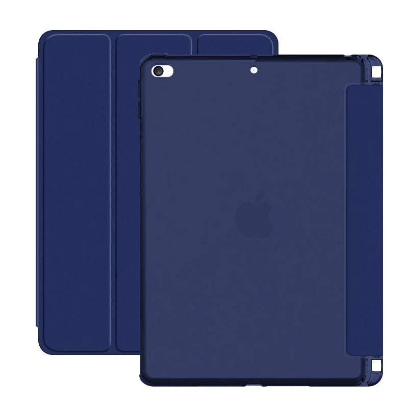 dark blue Чехол для iPad Mini 5, чехол для iPad Mini, чехол с карандашом, трехслойная подставка, мягкая задняя часть из ТПУ для iPad Mini5, чехол, чехол, Funda Capa - Цвет: dark blue