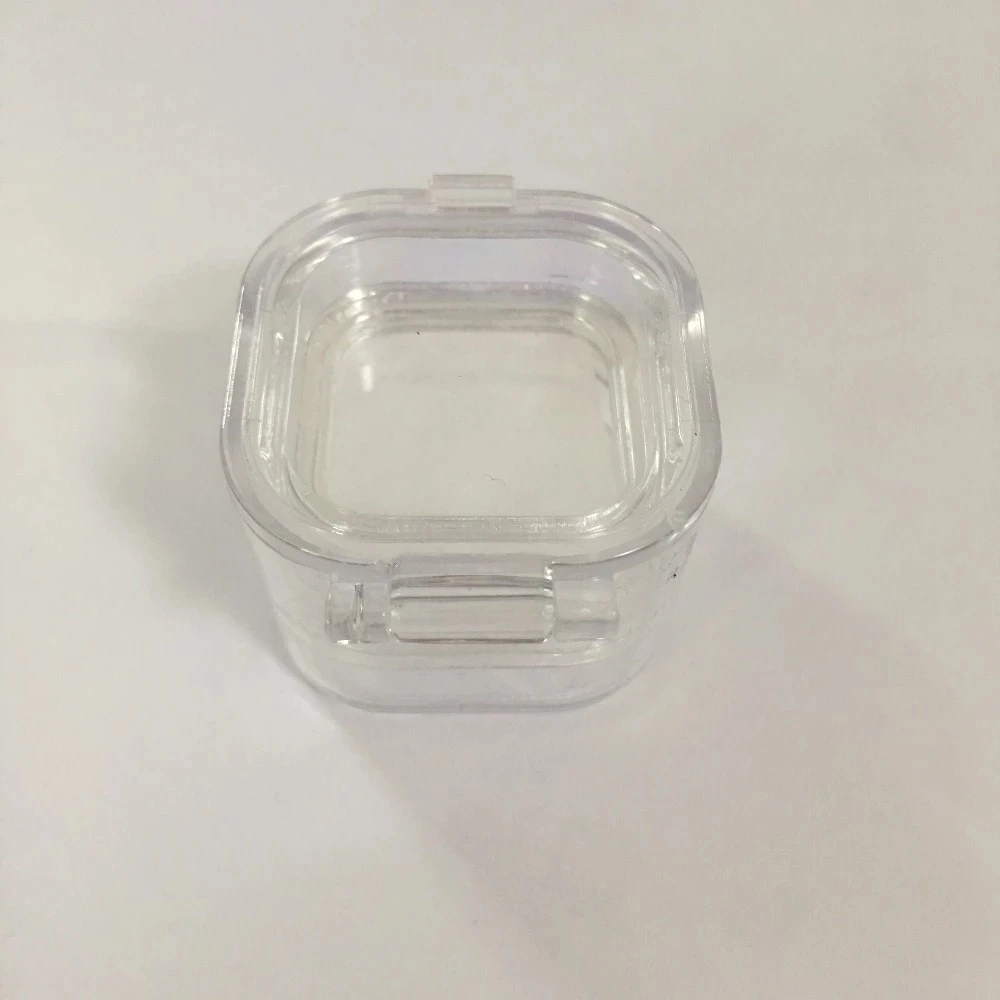 

100pcs 1 inch Teeth Box Denture Container Transparent Teeth Box High-end Denture Packaging Box