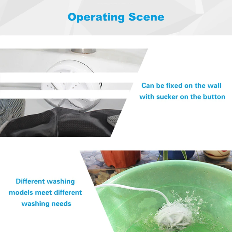 

Portable Mini Washing Machine Easy Operation Personal Rotating Turbine Washer Suitable Cleaning Brush