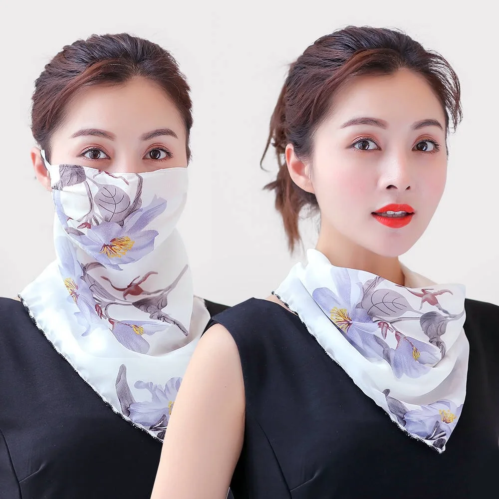 Шифоновое Велосипедное покрытие для лица женский уличный солнцезащитный шарф с