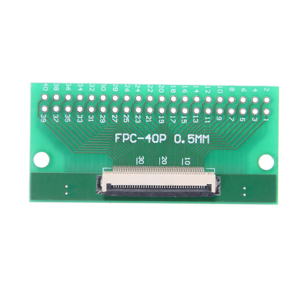

hot！1pcs 5.5*2.6cm Double Side 0.5mm FFC FPC To 40P DIP 2.54mm PCB Converter Board Adapter Socket Plate PCB Board Connector new