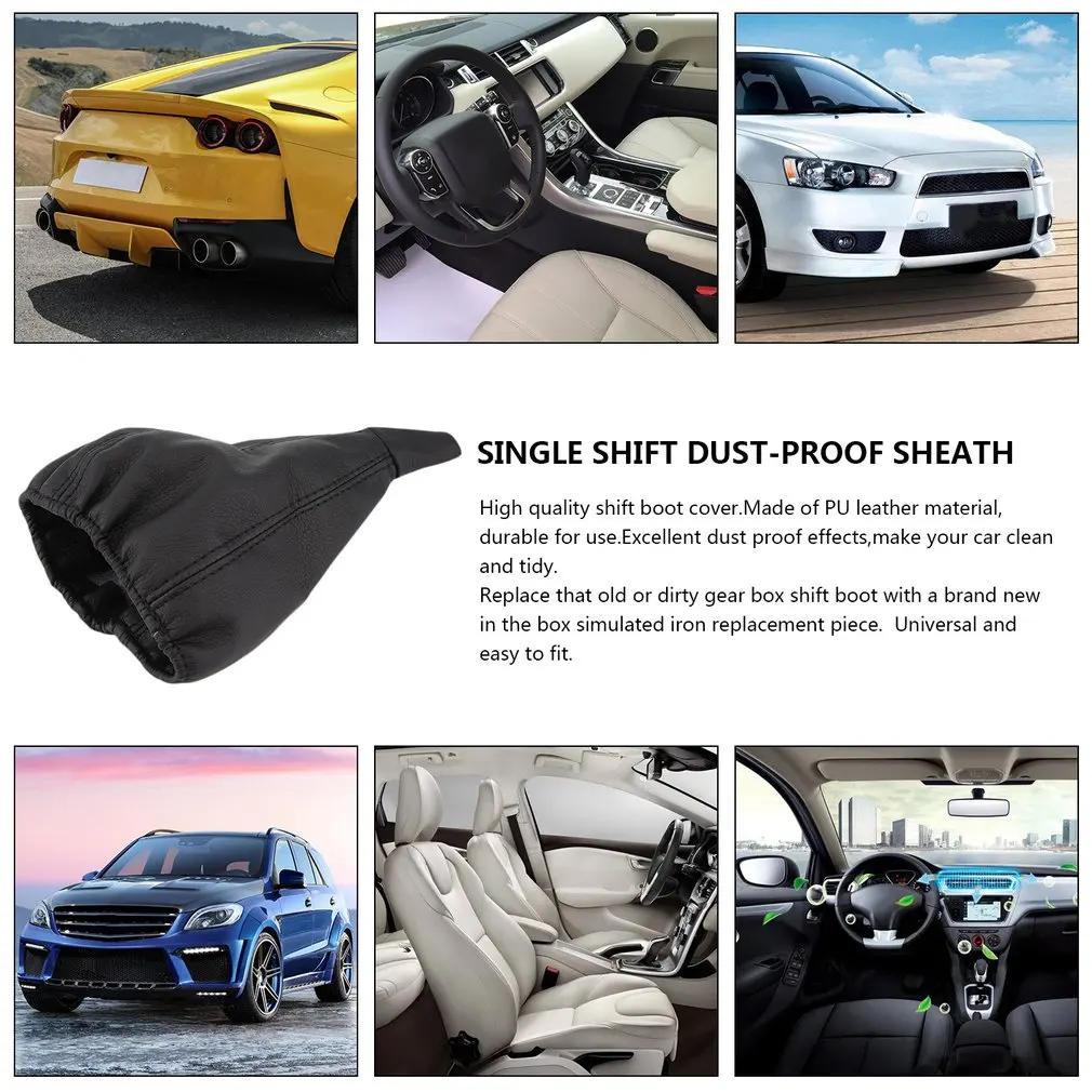 

Universal Car Gear Head Dust Cover PU Leather Gear Shift Knob Boot Protector Car Vehicle Accessories for carfor Felicia Hot