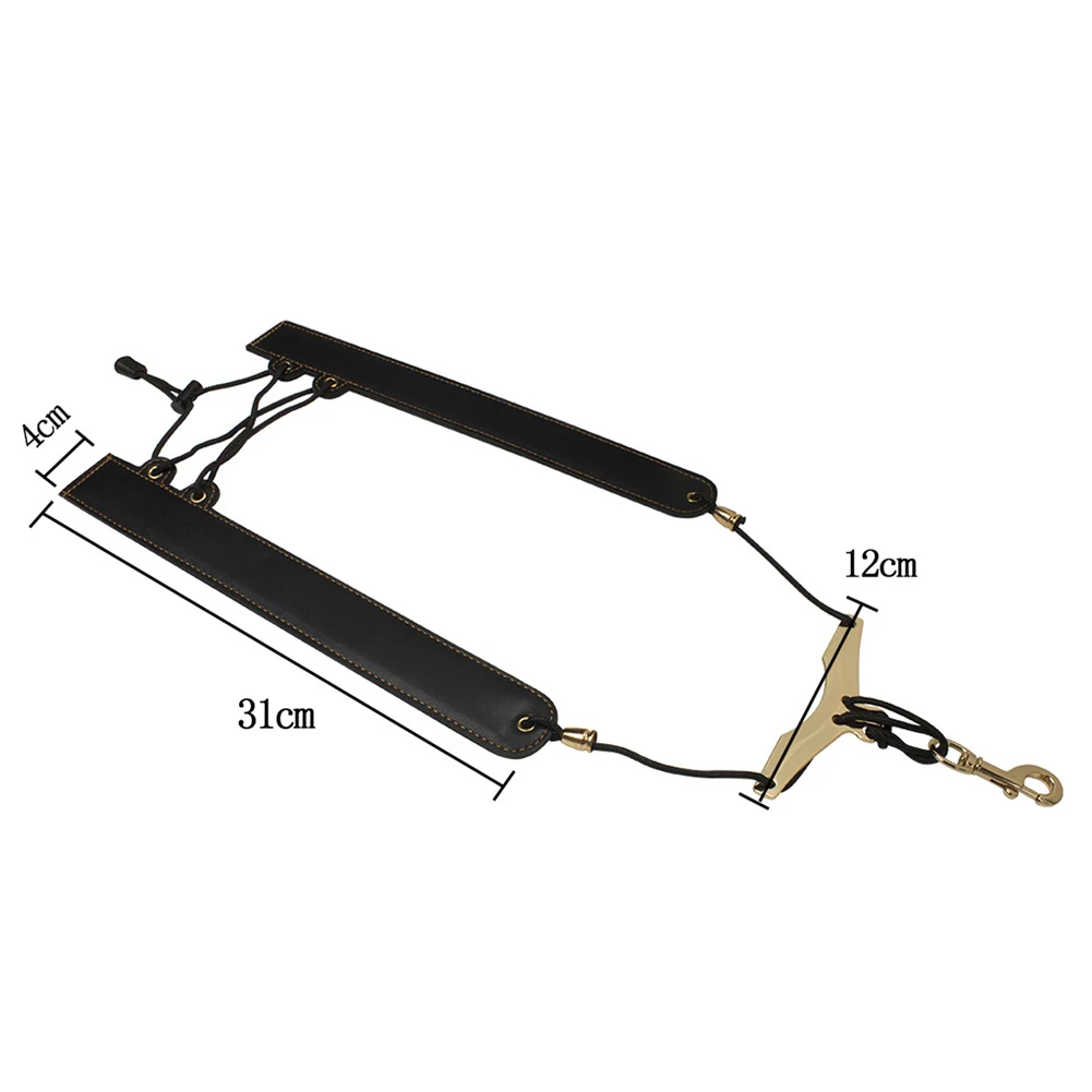 

Faux Leather Adjustable Saxophone Folding Double Shoulder Neck Sling Strap Belt New Chic