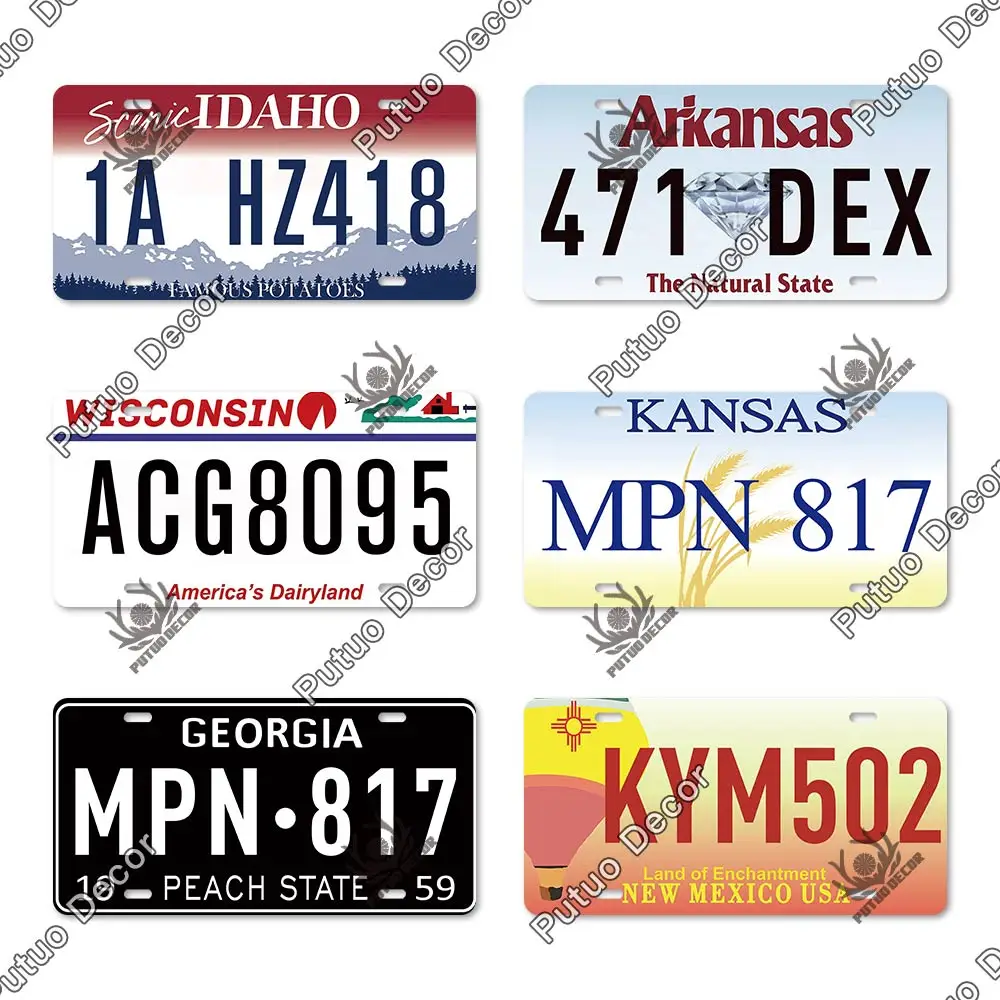 Металлическая табличка Putuo Decor винтажная Жестяная Табличка для автомобилей