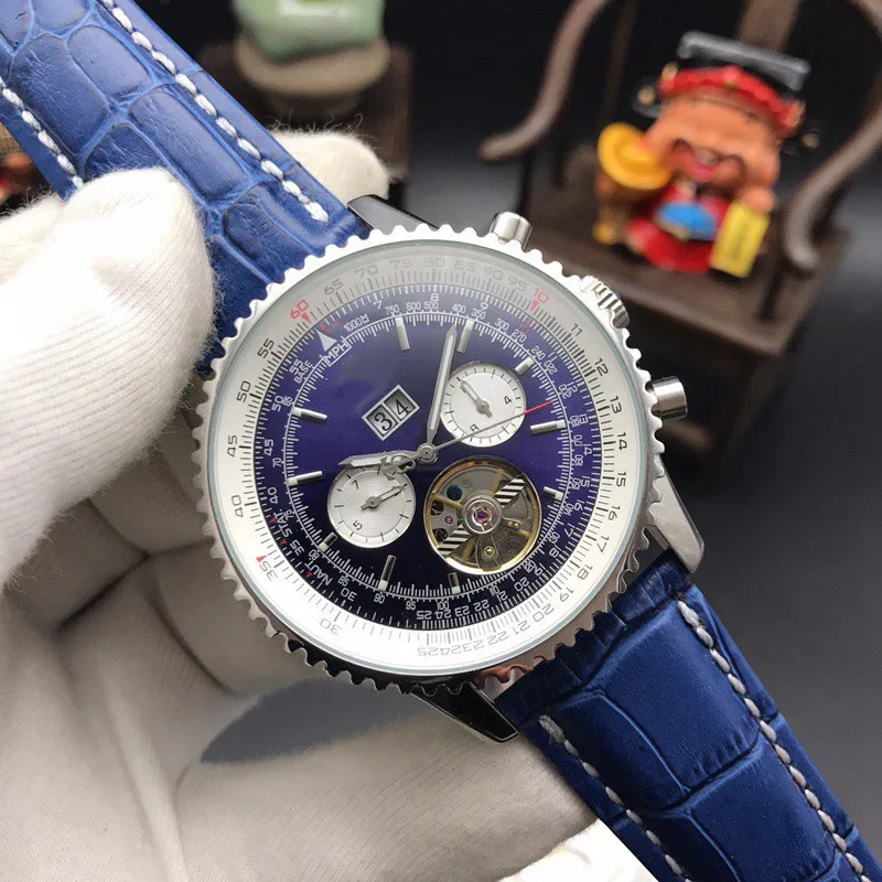 

Men watchesTop Brand Luxury aviation time high-end bentley watch Swiss automatic mechanical watch Leather Strap captain's Watch
