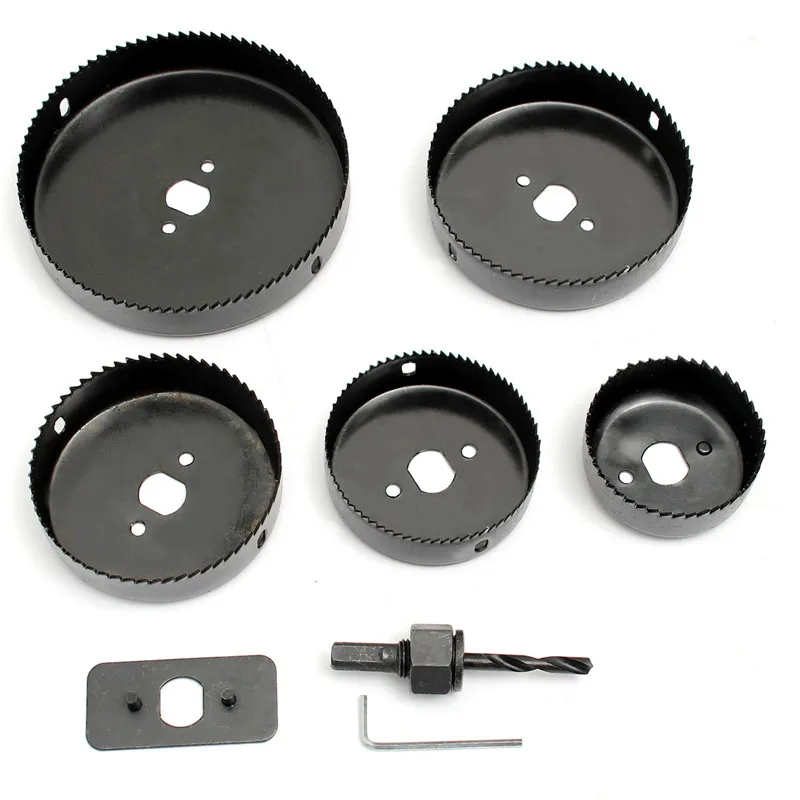 

8pcs 63mm-126mm Hole Saw Drill Bit Cutter Set Wood Working Drill Bit Metal Wood Drilling Hole Cut Tool For Installing Locks