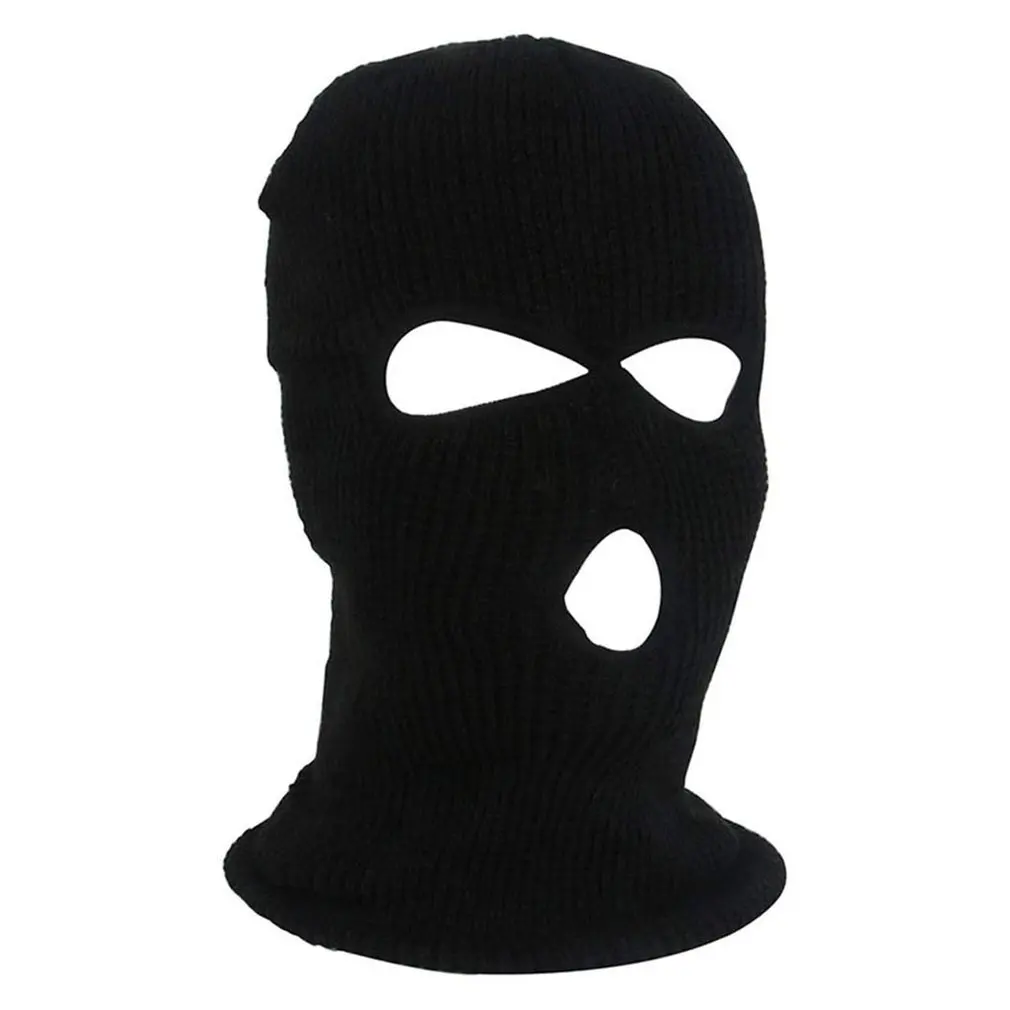 

Full Face Cover Ski Mask Hat 3 Holes Balaclava Army Tactical Windproof Knit Beanies Bonnet Winter Warm Unisex Caps