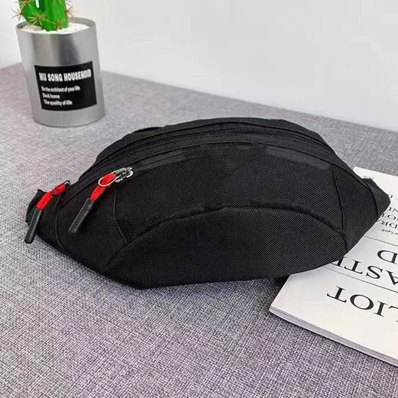 Hight Quality Chest Bags Thick Canvas Half Moon Chest Bag Fashion Brand AD Chest Bag With Smooth Zipper Open And Outer Pockets