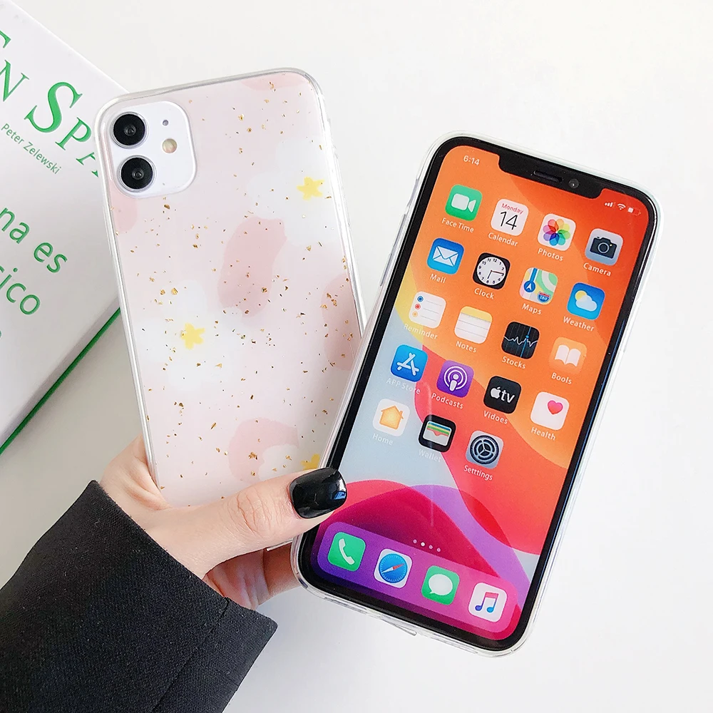 LOVECOM Cute Flower Phone Case For Huawei P40 P30 P20 Pro Honor 20 10 9 Nova 6 5 4 3 Mate 30 Soft Epoxy Powder Back Cover | Мобильные