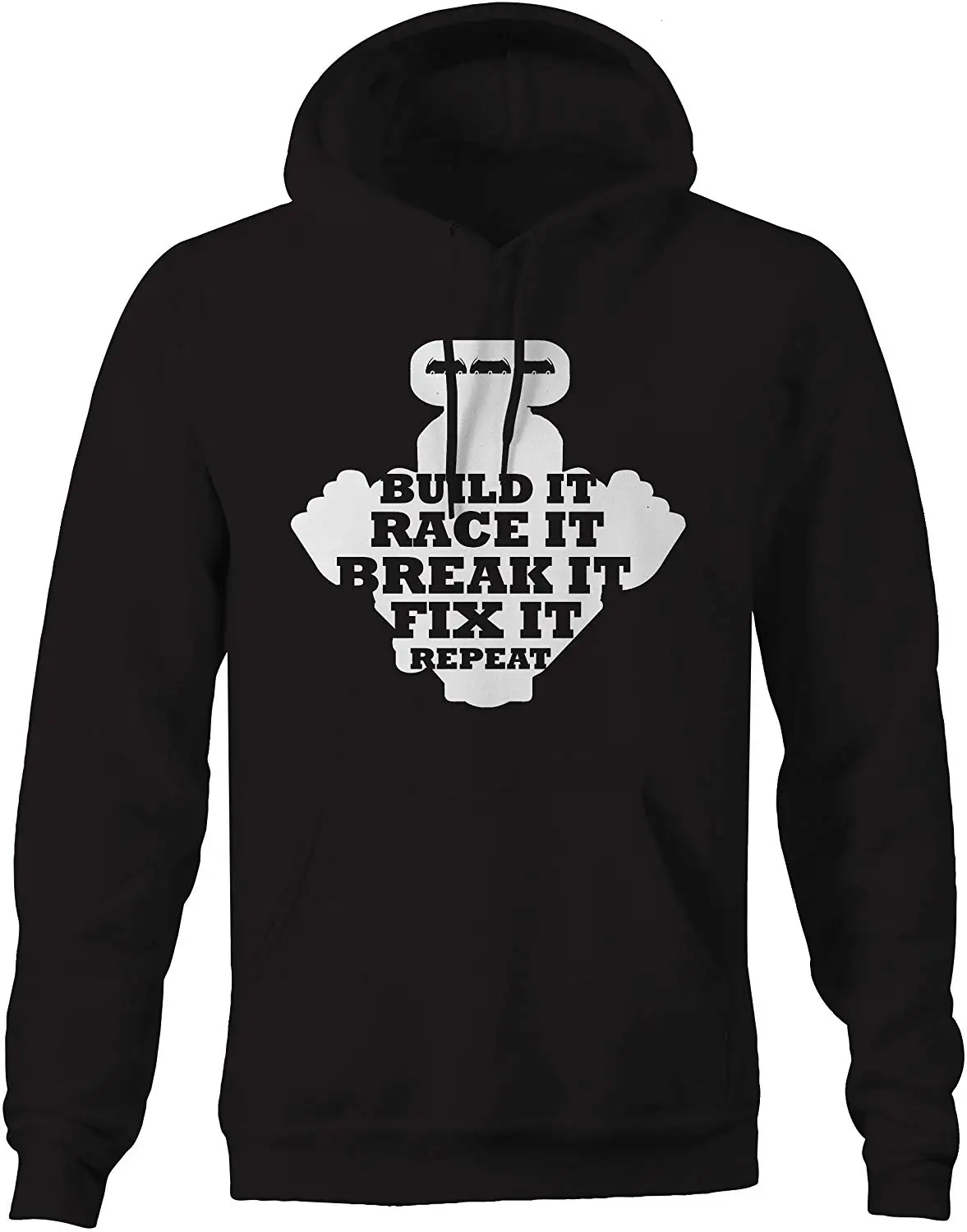 V8 дутый построить его гонки сломать исправить Повтор гоночный механик Толстовка|