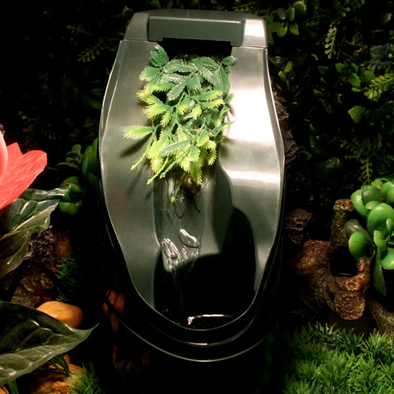 Top-Reptile Drinking Water Fountain Lizard Chameleon Dispenser Terrarium Habitats US Plug |