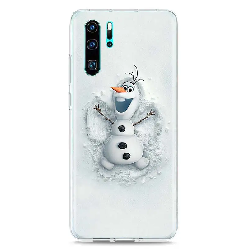 Прозрачный чехол Холодное сердце Эльза Анна для Huawei P50 P40 P30 P20 P10 P9 P8 Lite Pro Plus mini 2019