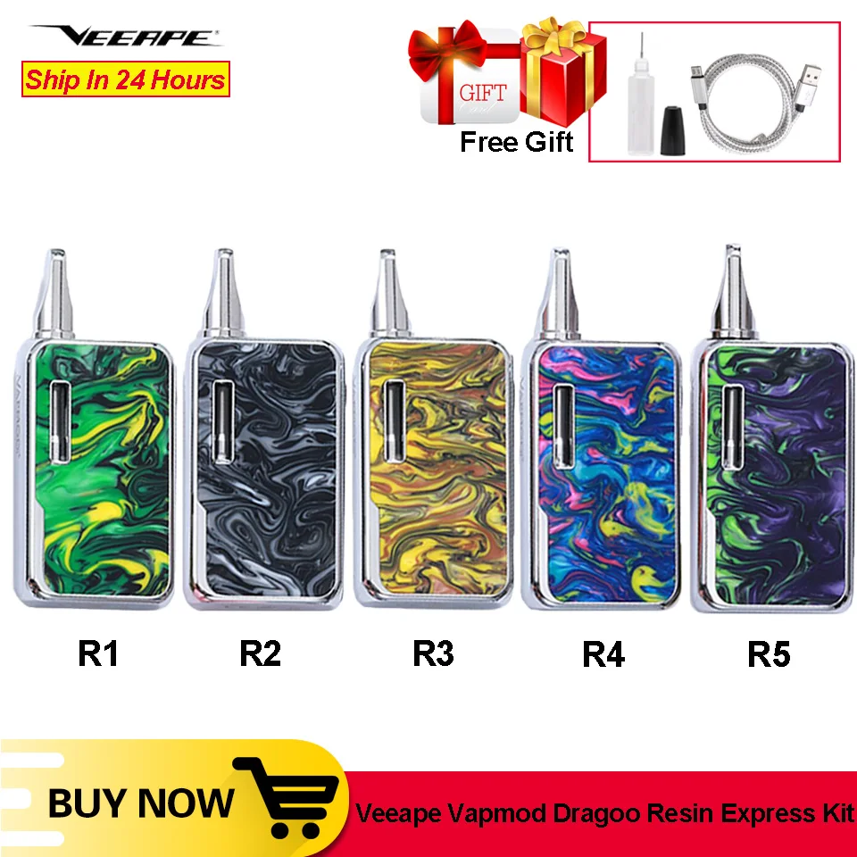 Оригинальный Veeape Vapmod Dragoo Resin Express 650 мАч комплект Pod vape набор электронных сигарет