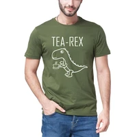 tea rex mens top t shirt funny joke pun jurassic dinosaur drink coffee novelty gift cotton camisas hombre t shirt top camisetas
