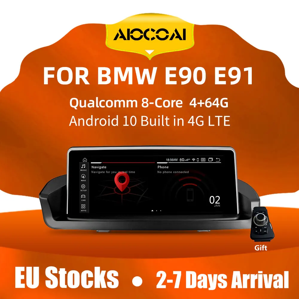 Автомобильный мультимедийный плеер для BMW Series 3 E90 E91 E92 E93 M3 M5 8 &quotAndroid 10 Qualcomm GPS