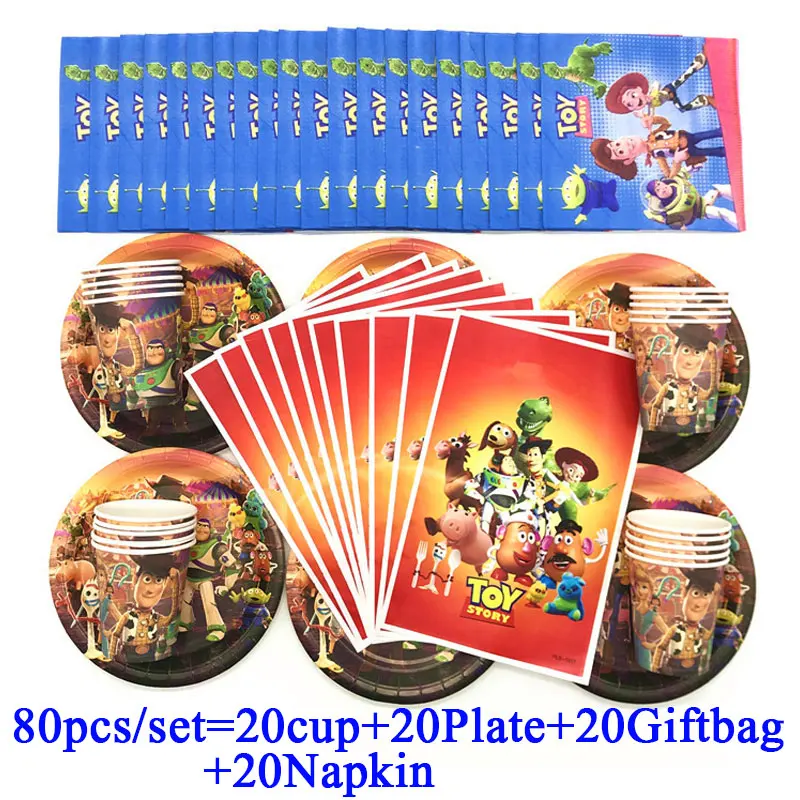 Набор для вечеринки История Игрушек 4 Disney мальчиков подарочные пакеты на день