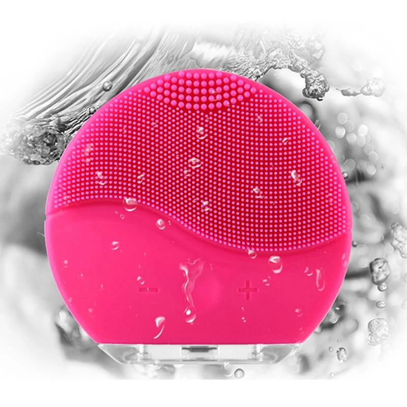 

New Electric Facial Cleansing Brush Silicone Sonic Vibration Mini Cleaner Deep Pore Cleaning Skin Massage face brush cleansing