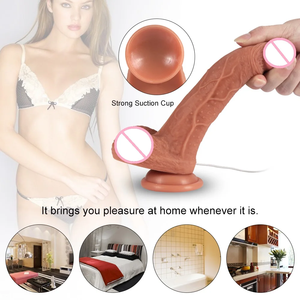 Силиконовый фаллоимитатор больших размеров вибратор секс-игрушки для женщин на