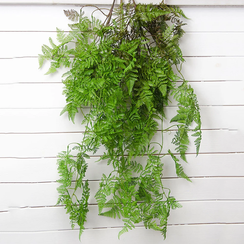 Artificial Plant Fake Leaf Simulation Plastic Window Hanging Decoration Flower Fishtail Pinecone Leaves | Дом и сад