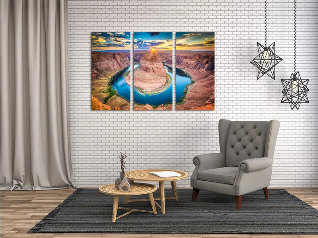 3 шт. холсте дял украшения дома постер Подкова Американский пейзажная живопись