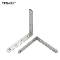 yumore 50pcs corner brace stainless steel brackets 90 angle joint fastener shelf support for furniture cabinet screens wall