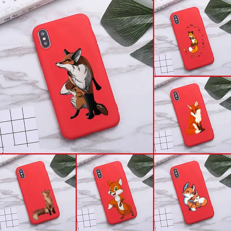 Забавный милый чехол для телефона с изображением аниме foxs iPhone XS MAX 11 Pro X XR 7 8 6 Plus