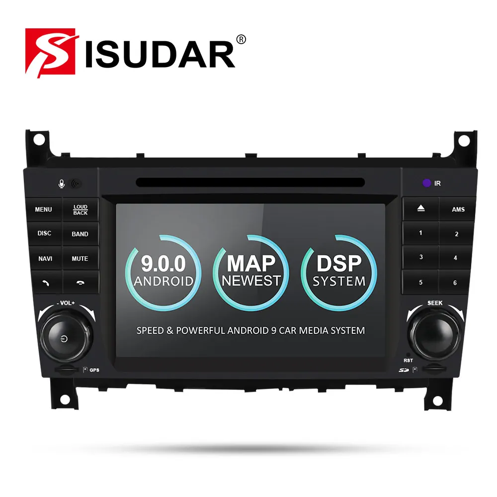 Isudar 2 Din Авто Радио Android 9 для Mercedes/Benz/W203/CLK200/CLK22/C180/C200 CANBUS Автомобильный