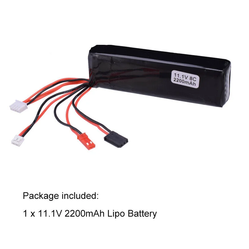 

New 11.1V 2200MAh 8C RC Transmitter Lipo Battery for 7 10 12E DEVO F12E JST JR Futaba Plug Transmitter