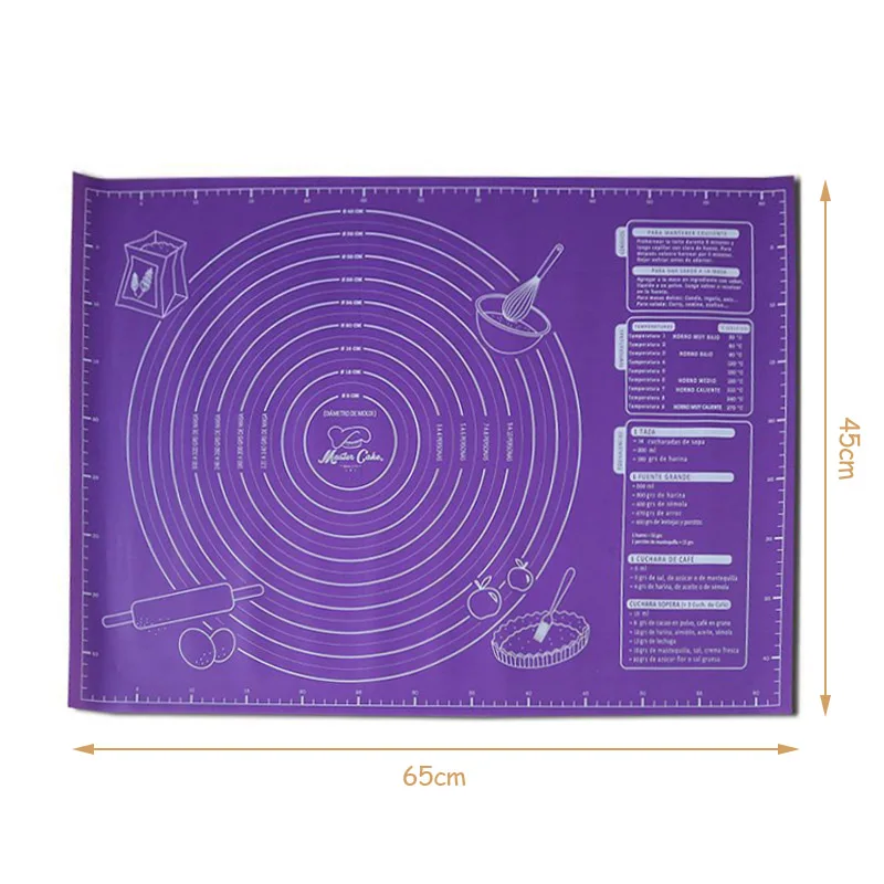 

Extra Large NonStick Baking Mat Silicone Pad Sheet Dough Pizza Dough Maker Holder Baking Mat For Rolling Practical Kitchen Tools