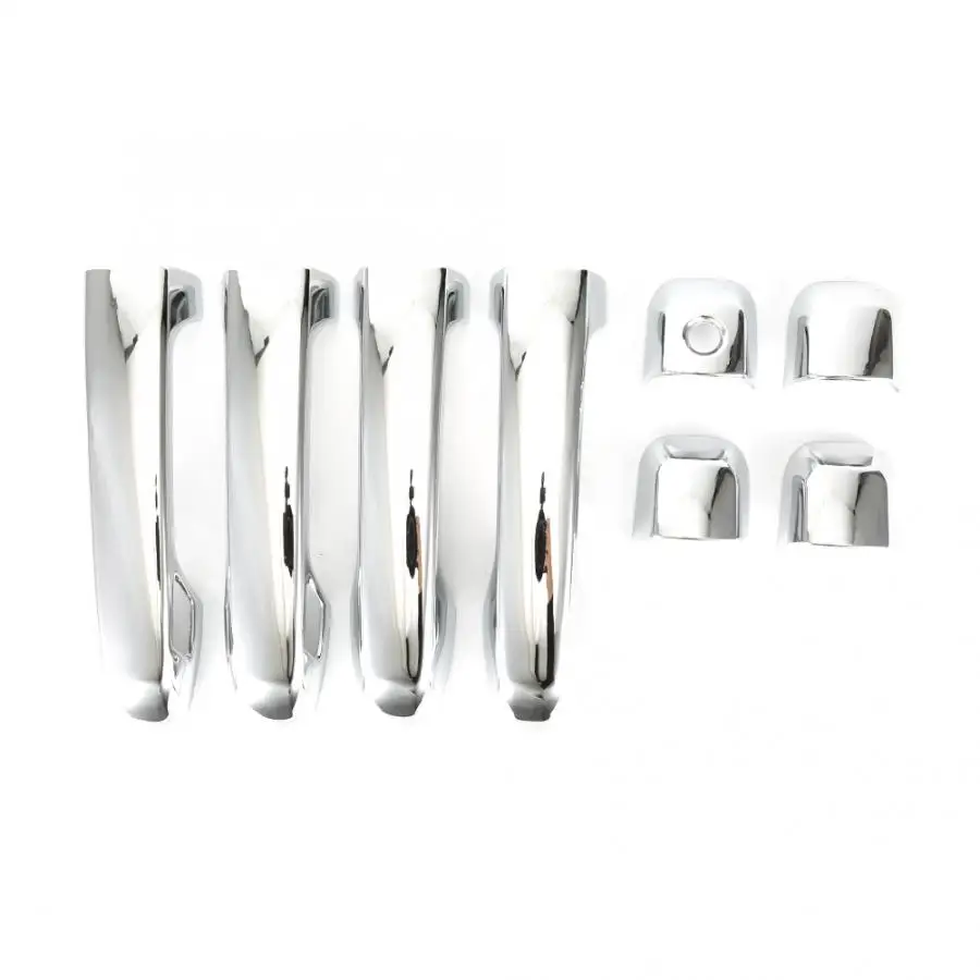 Хромированная внешняя дверная ручка с 2 отверстиями для Toyota Land Cruiser Prado 2018|Внешние