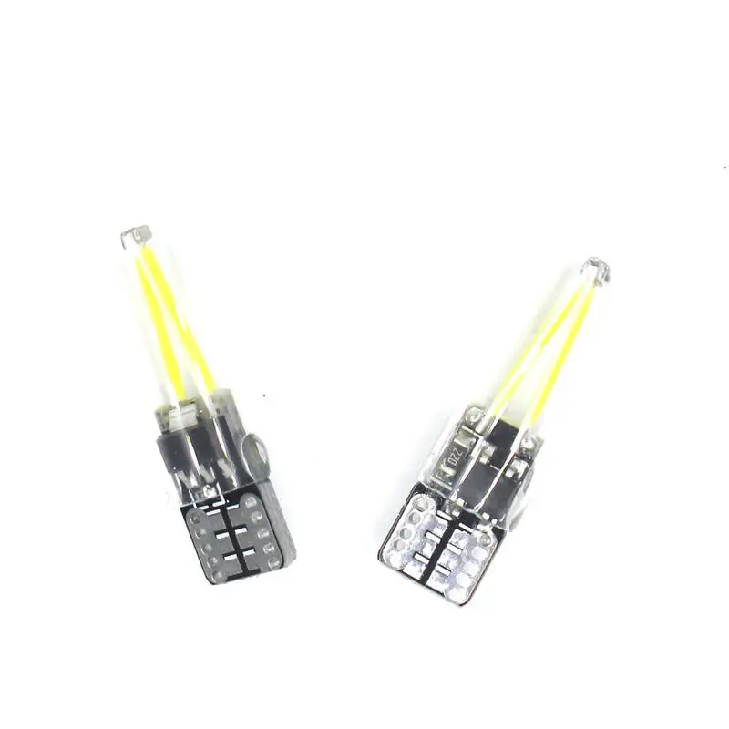 10 шт. очень яркий светодиодный купольная лампа T10 COB W5W Стекло светильник 12V