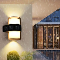 modern nordic style led wall light outdoor waterproof ip65 indoor wall lamps living room porch garden lamp 9w 18w 110v 220v