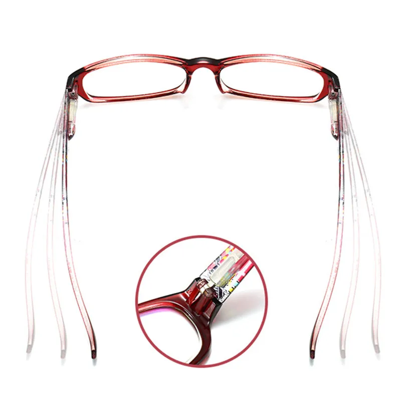 Женские Магнитные очки для чтения винно-красного цвета встроенные пружинные