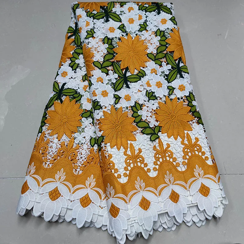 Недорогая гипюровая Высококачественная разноцветная вышивка африканская