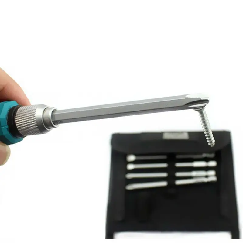 Набор прецизионных отверток 9 шт./компл. шлицевые биты 1/4/6 35 мм с магнитным