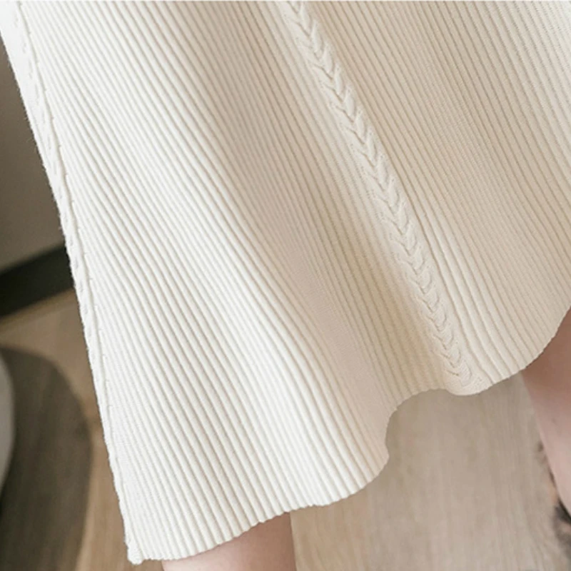 

High waist A skirt Fall/Winter female 2020 new Korean loose one-step skirt long knitted skirt ins