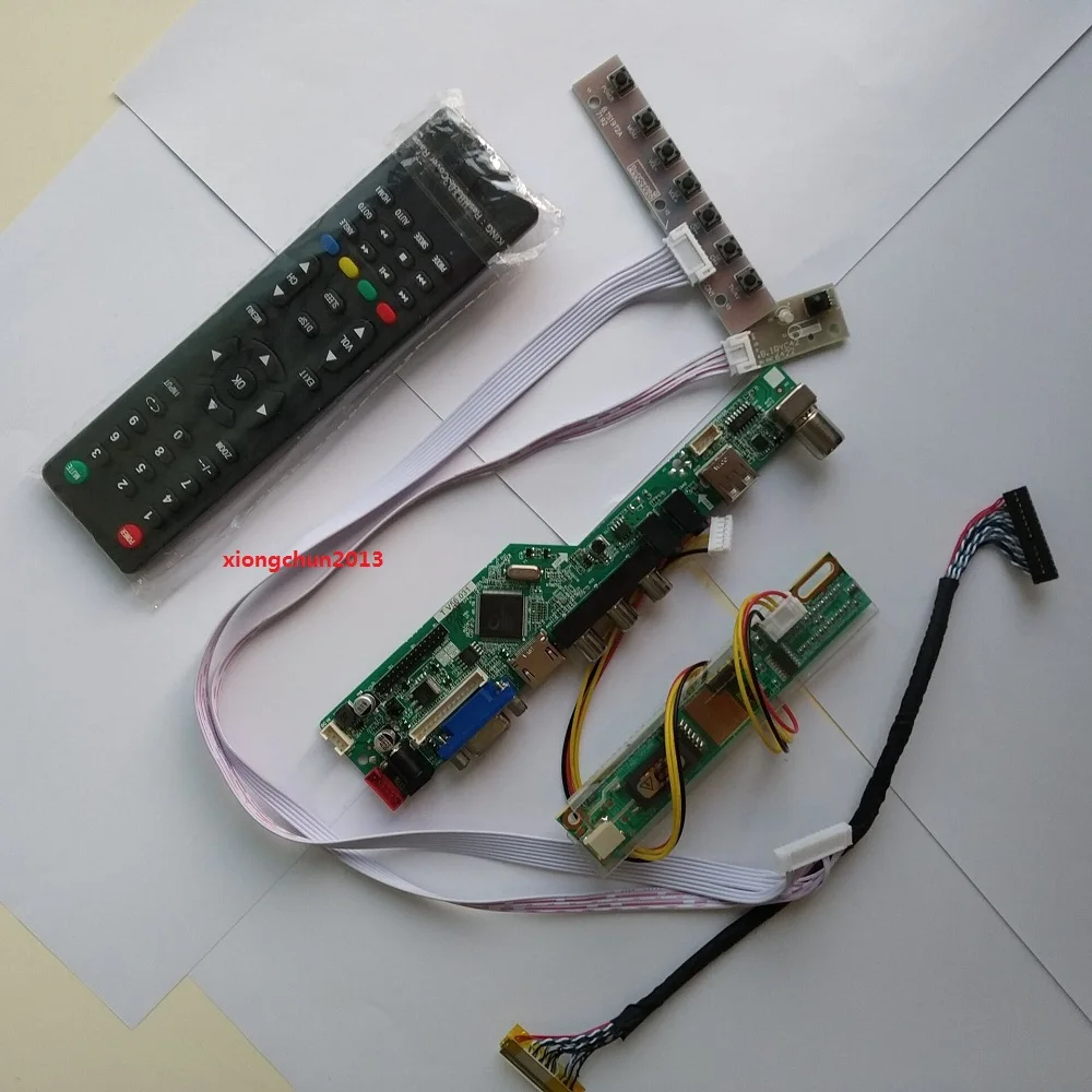 

TV56 controller driver board kit For LTN154XA-L01 LCD panel 60Hz 15.4" 1280*800 1 lamp CCFL 30pin LVDS HDMI/VGA/AV/USB/RF screen