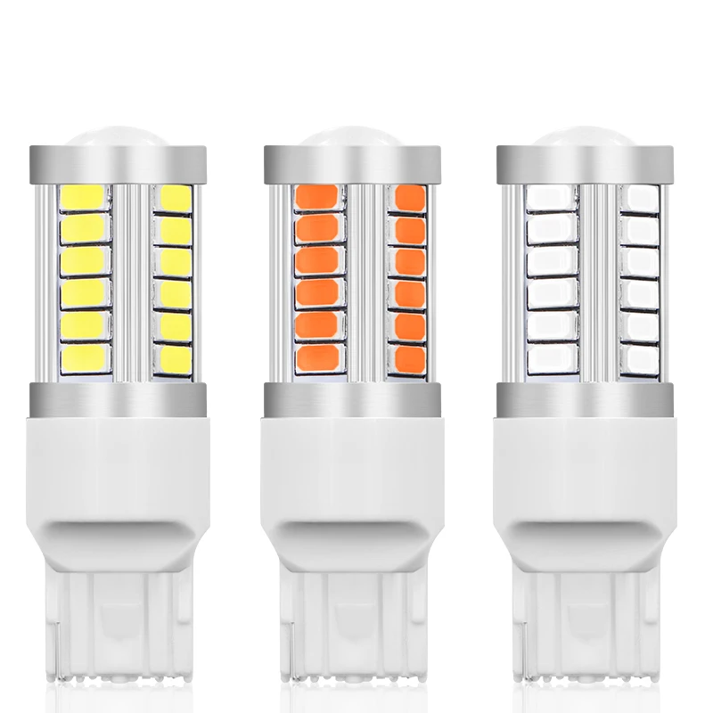 1 шт. T20 7440 W21W WY21W 33 smd 5730 5630 светодиодный автомобильный Желтый Янтарный указатель