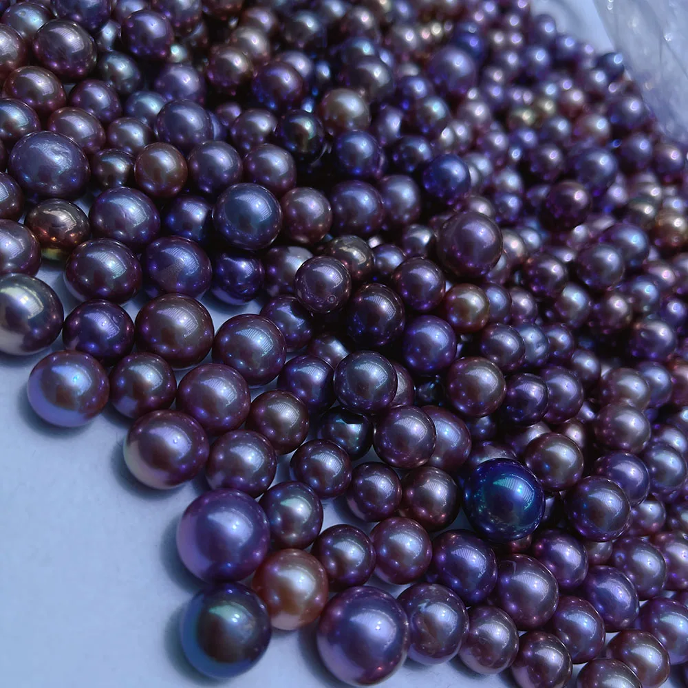 Бесплатная доставка DIY жемчужные бусы 9 15mm высоким блеском фиолетовый Идеальный