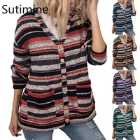 women clothing v neck woman tshirts casual female clothing button tops print tops for women full sleeves knitting sweater