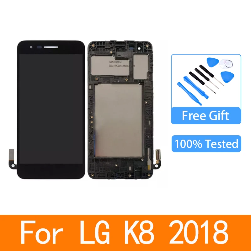 

5.0" For LG K8 2018 LCD Aristo 2 Plus SP200 Display MX210 LM-X210 X210AM X210MA SP200 X210 Touch Screen Digitizer Assembly Frame