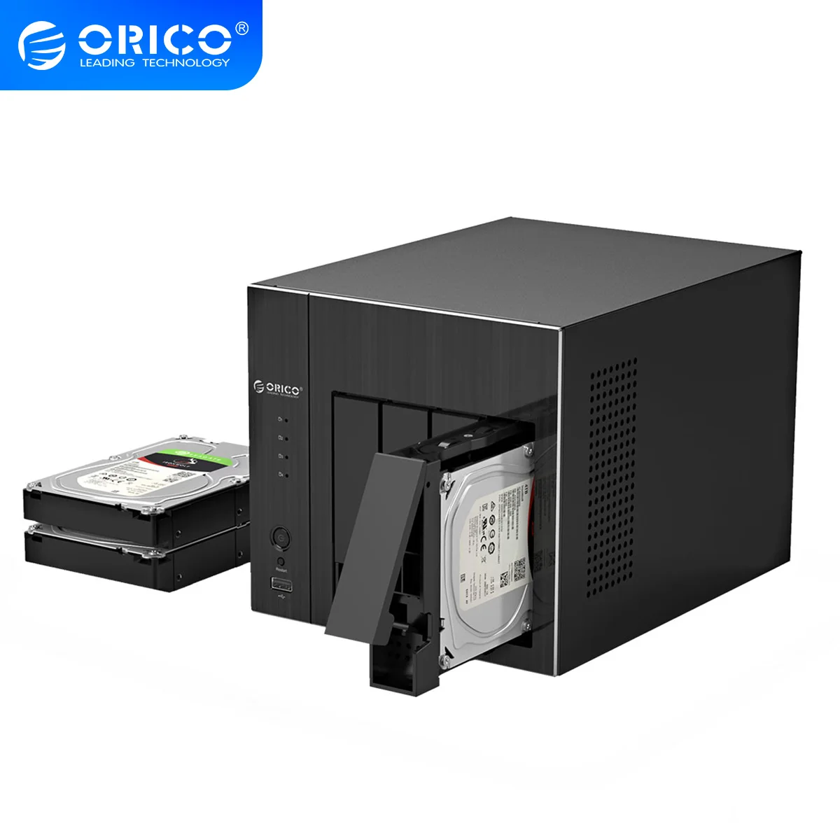Сетевое хранилище ORICO OS Series NAS 2 5 3 'Ɗ Bay с RAID Gen7 SATA к USB3.0 HDMI RJ45 Аудио 48 ТБ EU Plug HDD