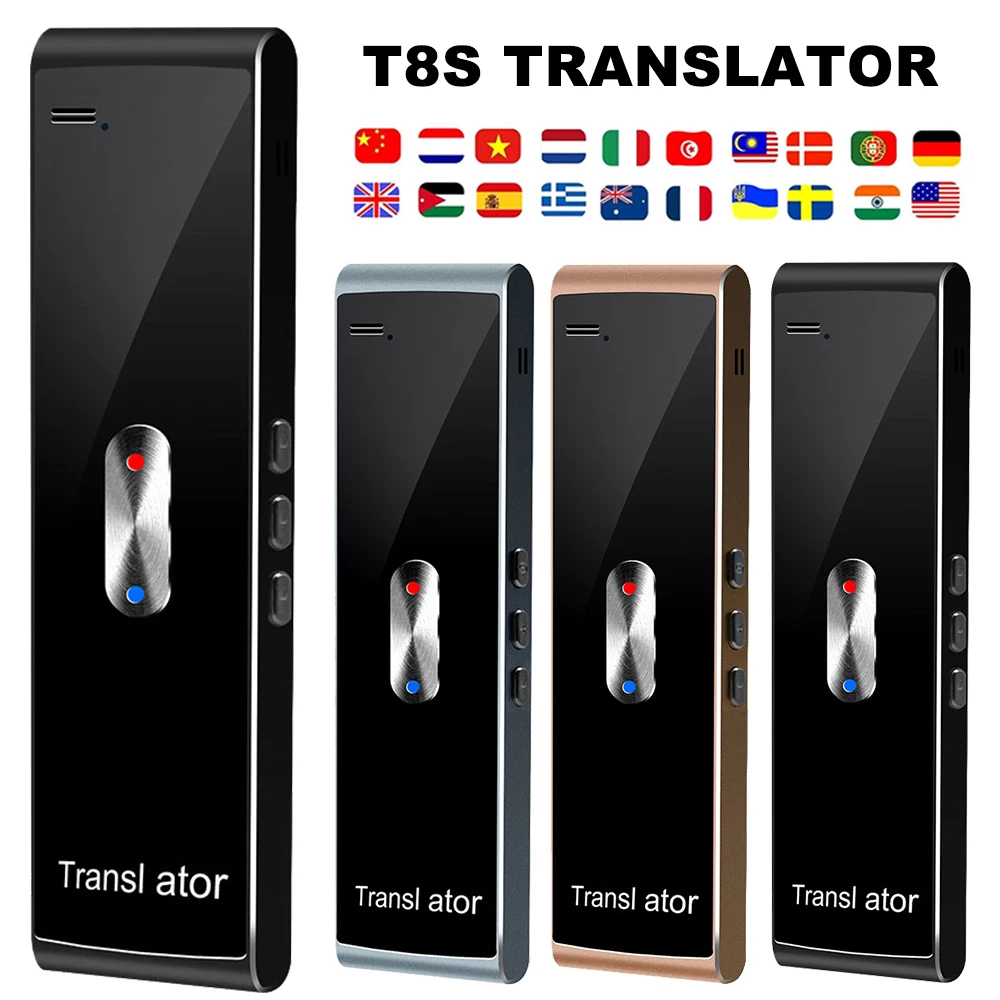 Портативный Умный мгновенный голосовой переводчик T8S многоязычный речевой
