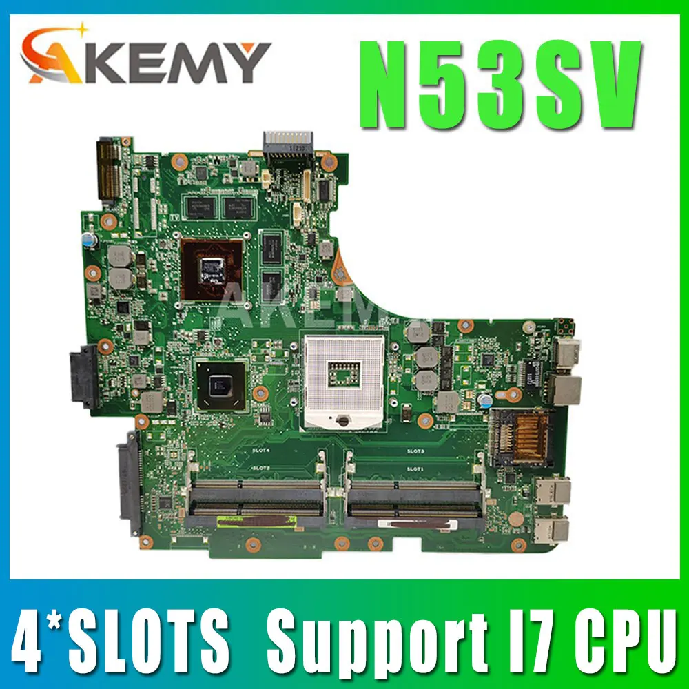 

90R-N1QMB1300Y N53SV Mainboard REV.2.2 For ASUS N53S N53SN N53SM DDR3 motherboard GT540M/GT550M GPU 4*SLOTS Support I7 CPU