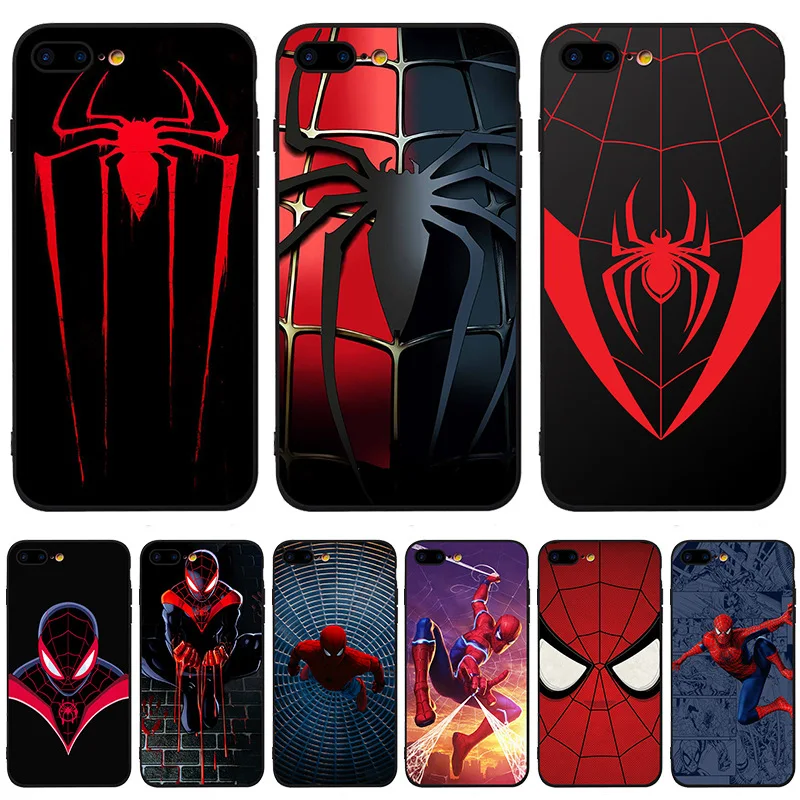Disney Marvel Spiderman Phone Case for Iphone 8 Plus 11 PRO Xs MAX Xr X 7 2 6 S SE Cartoons Frosted Soft Shell | Дом и сад