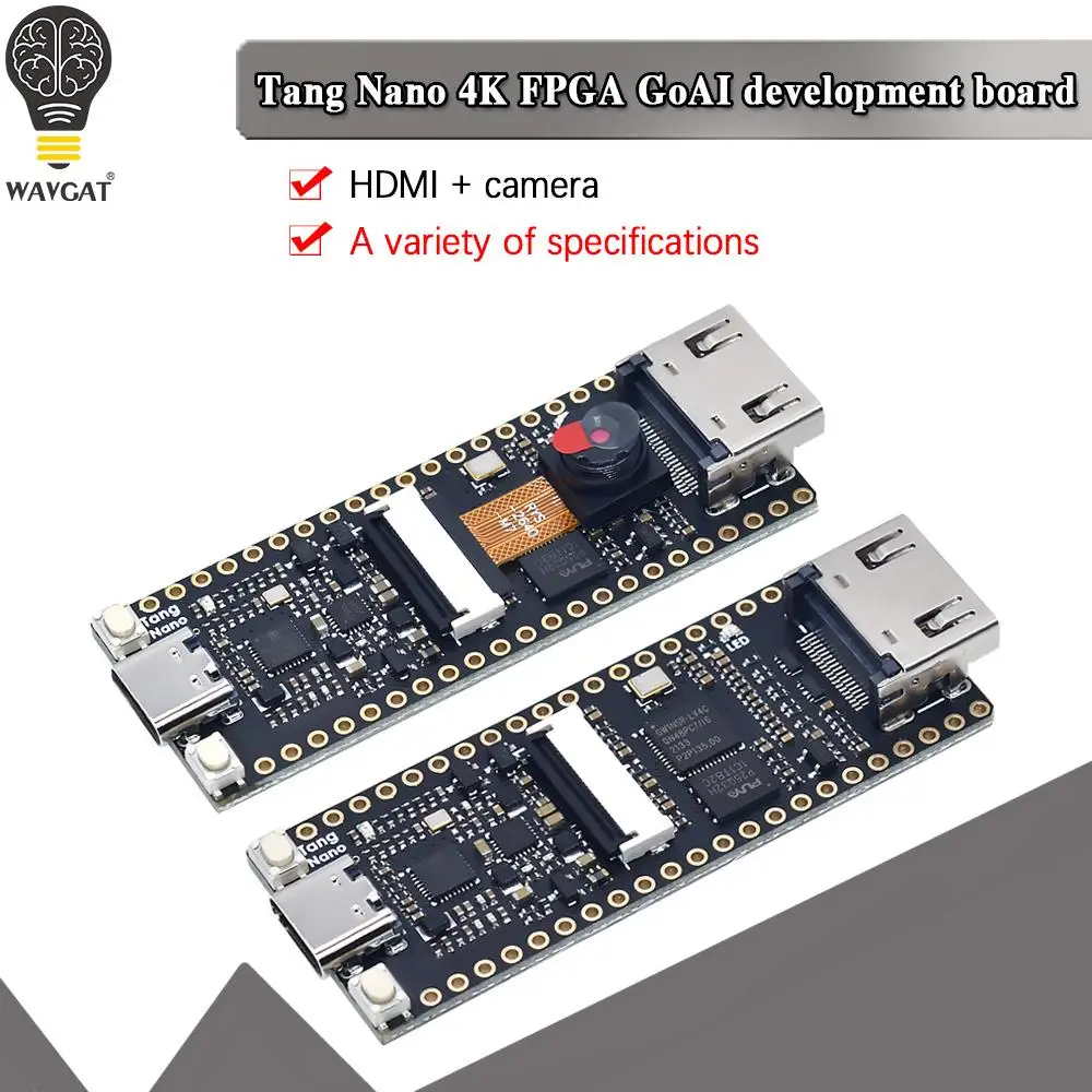 WAVGAT Tang Nano 4K Gowin minimalista FPGA GoAI, placa de desarrollo, cámara HDMI con línea