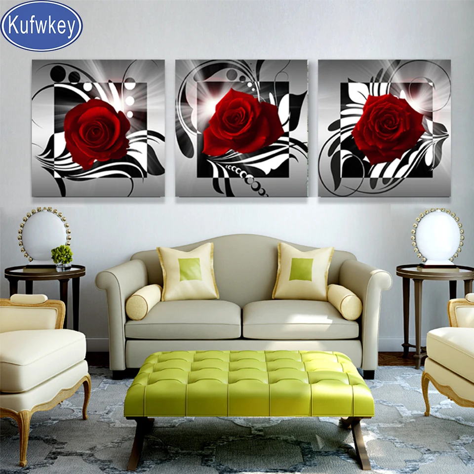 Набор для алмазной вышивки стразы мозаичная картина из 3 круглых страз черная