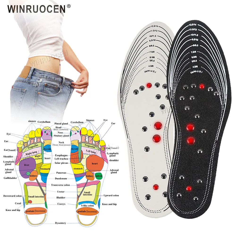Магнитные Стельки для похудения массаж память ног хлопок мужчин и женщин